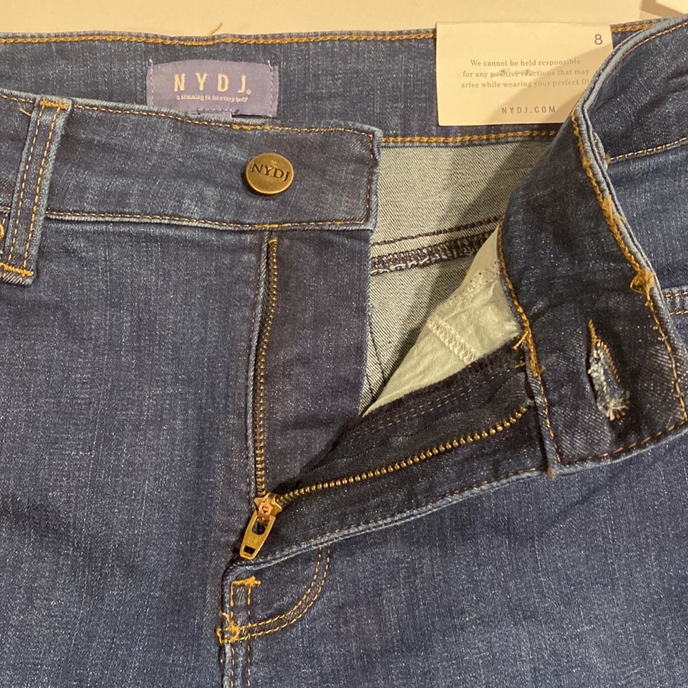 NYDJ SZ 10 Medium Wash Blue Skinny Denim Jeans New D31 - Picture 6 of 16
